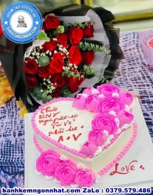 Combo Bánh Kem Và Hoa Tươi 37